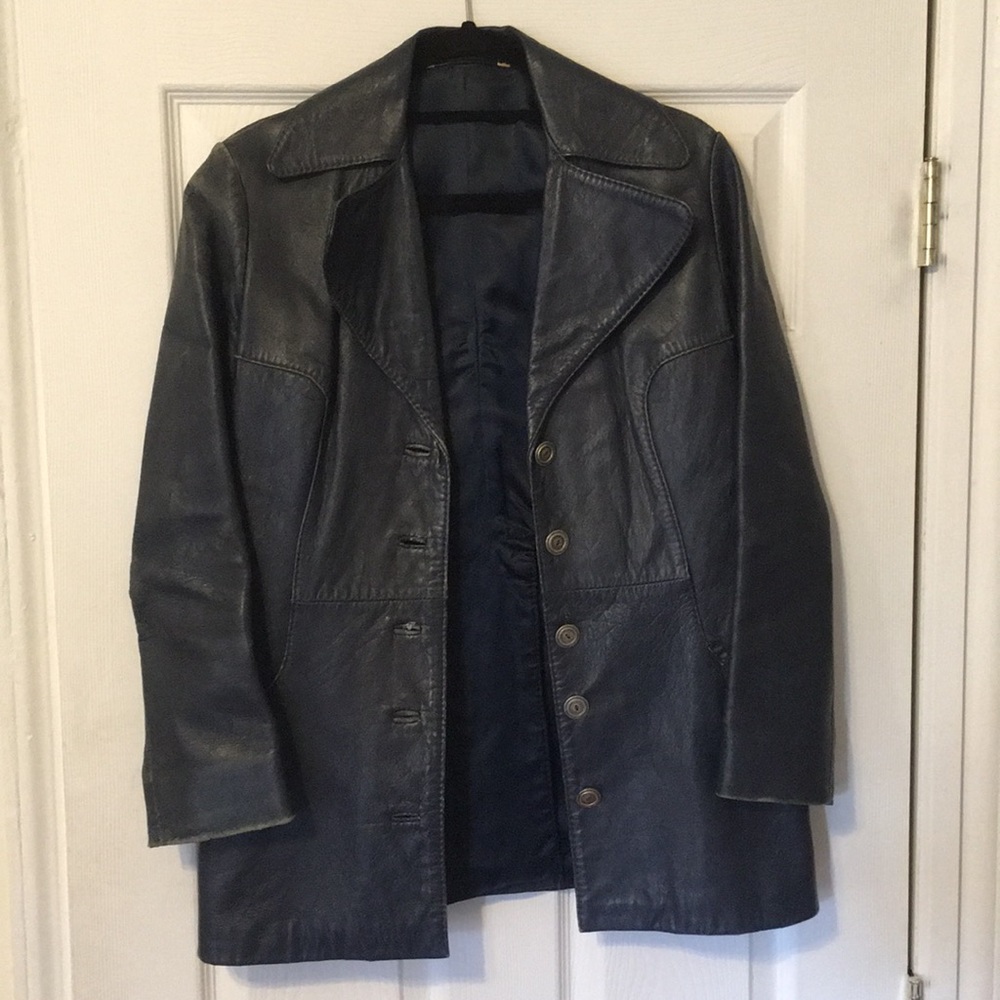 Blue Leather Jacket